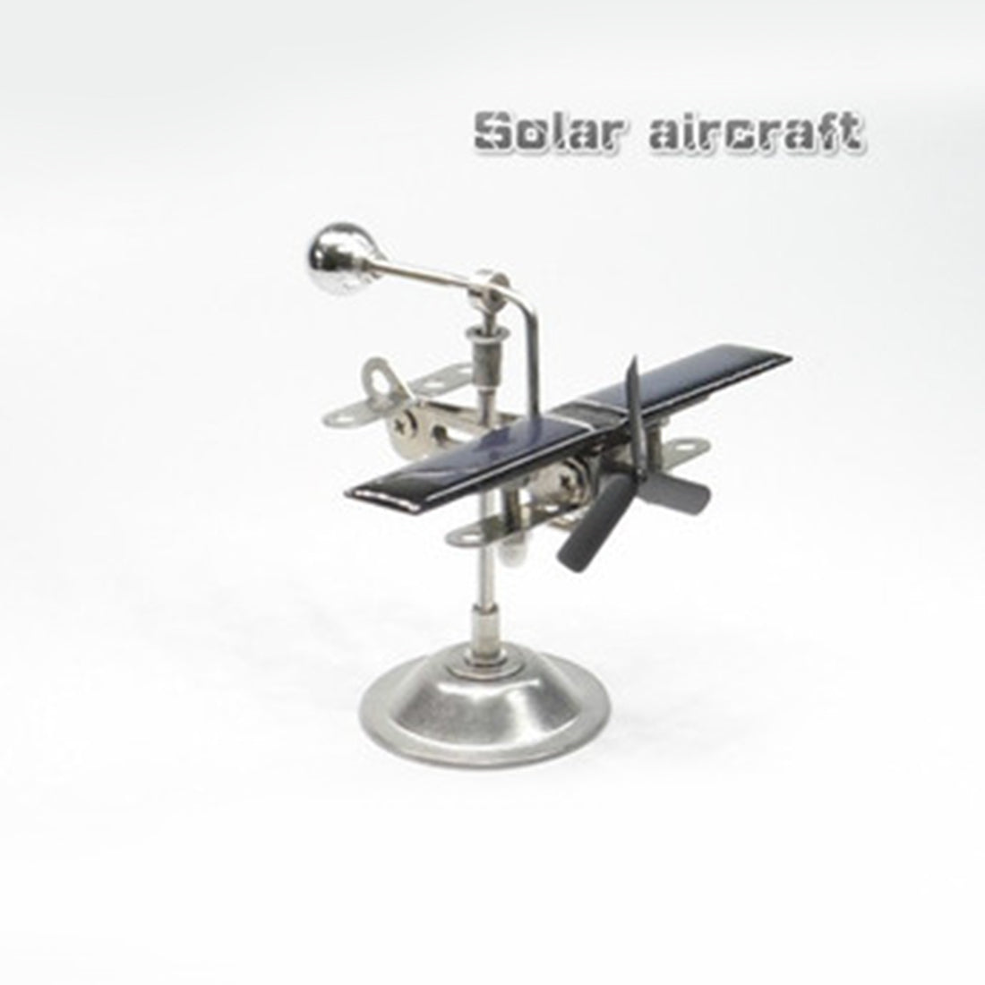 Solar-Powered Mechanical Aircraft Model with Rotating Design - Educational Tech Toy Engine Models Diyengmod