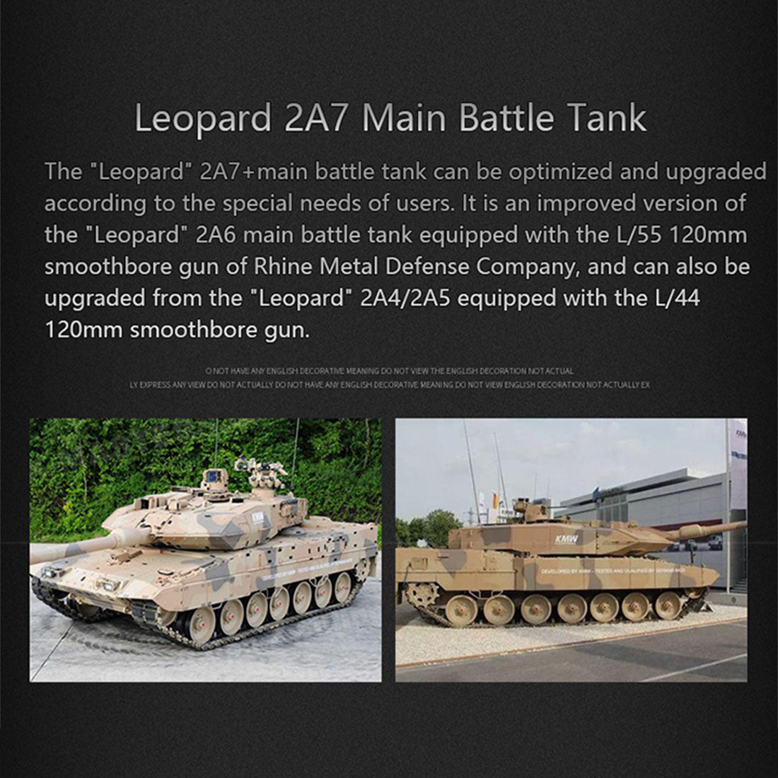 1/16 Scale Remote-Controlled German Leopard 2A7 Battle Tank with Realistic Lights, Sounds, and Customizable Features RC Tank Diyengmod