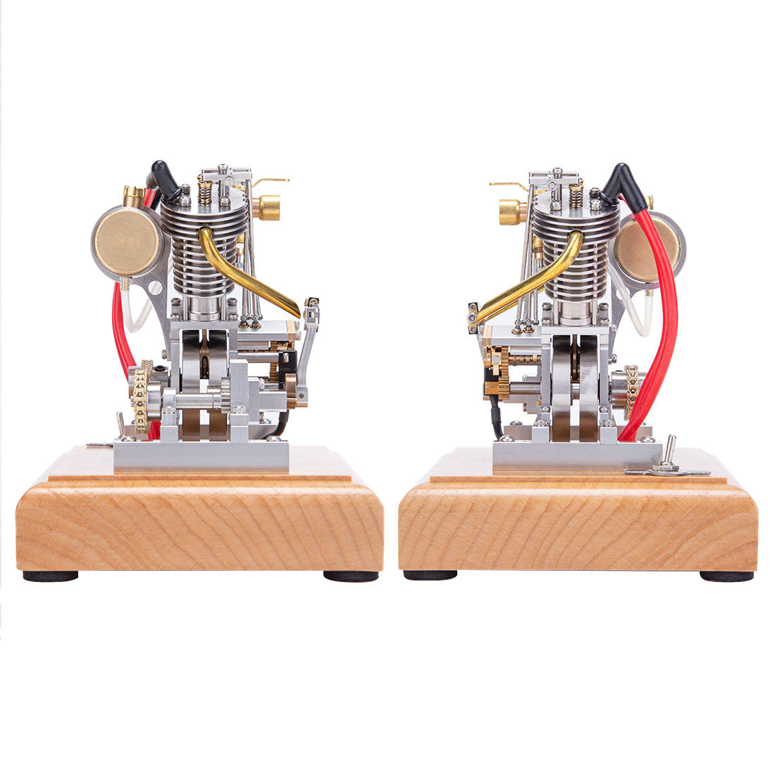 Hoglet V2 4.2CC V-Twin Four-Stroke Mini Retro Motorcycle Engine with Pedal Start Engine Models Diyengmod