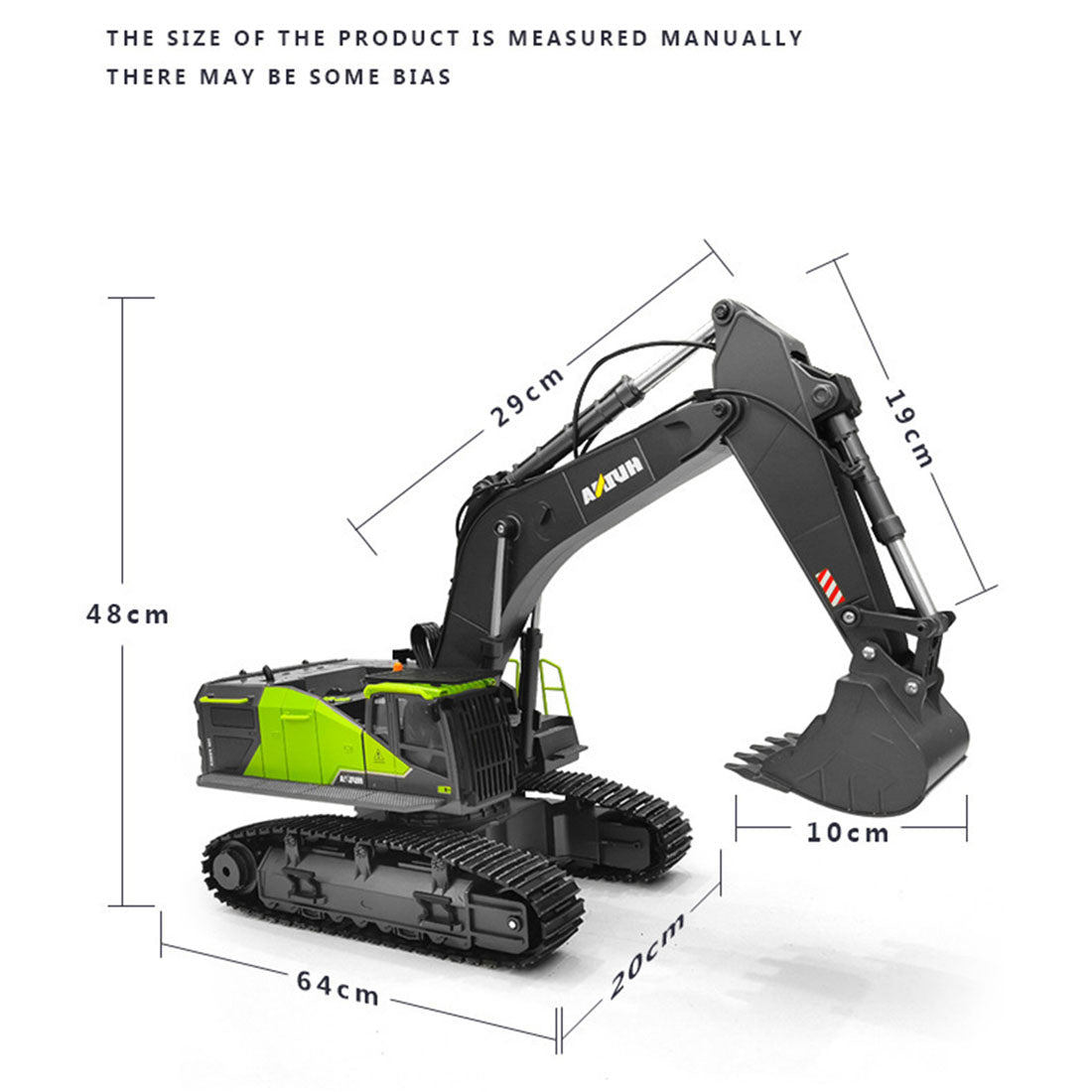 HUI NA 4-in-1 1:14 Scale Remote Control Excavator with 22 Channels – Perfect Engineering Vehicle Gift for Kids, Teens, and Adults RC Truck Diyengmod