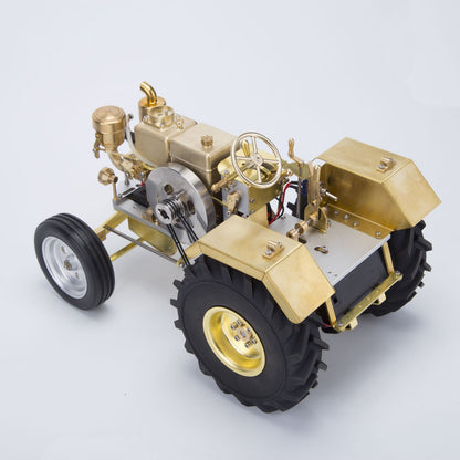 Vintage T1 Gas-Powered Roller Tractor Model with Miniature Water-Cooled Engine Engine Models Diyengmod