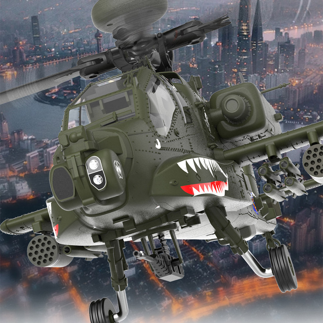 YU XIANG F11 AH-64 1/32 Scale 2.4G 6CH Ready-to-Fly Helicopter Model - DIY Eng Mod helicopter Diyengmod