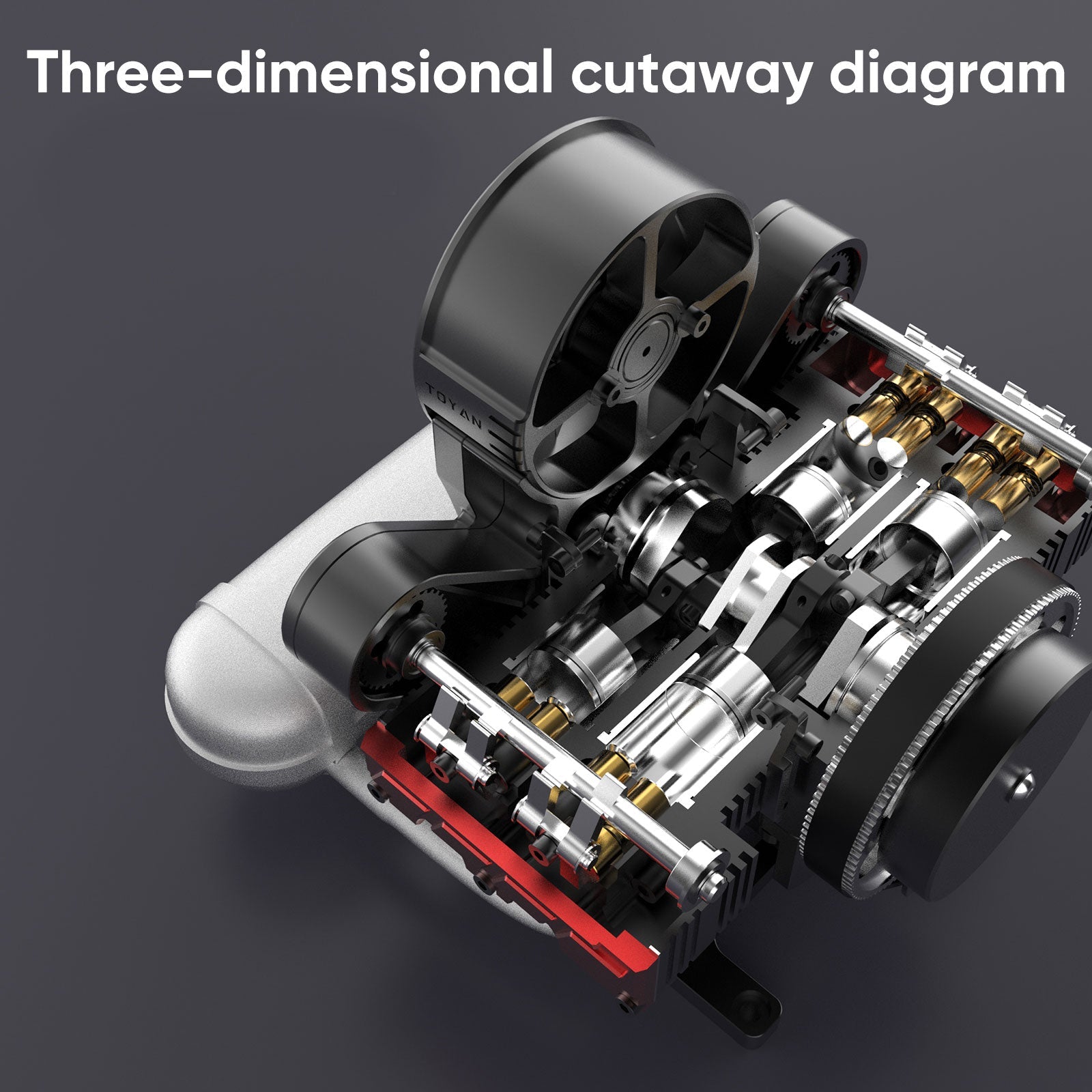 TOYAN FS-B400 14cc Boxer Engine Model Kit - Horizontal Opposed 4 Cylinder Nitro H4 Engine Toyan Engine Diyengmod