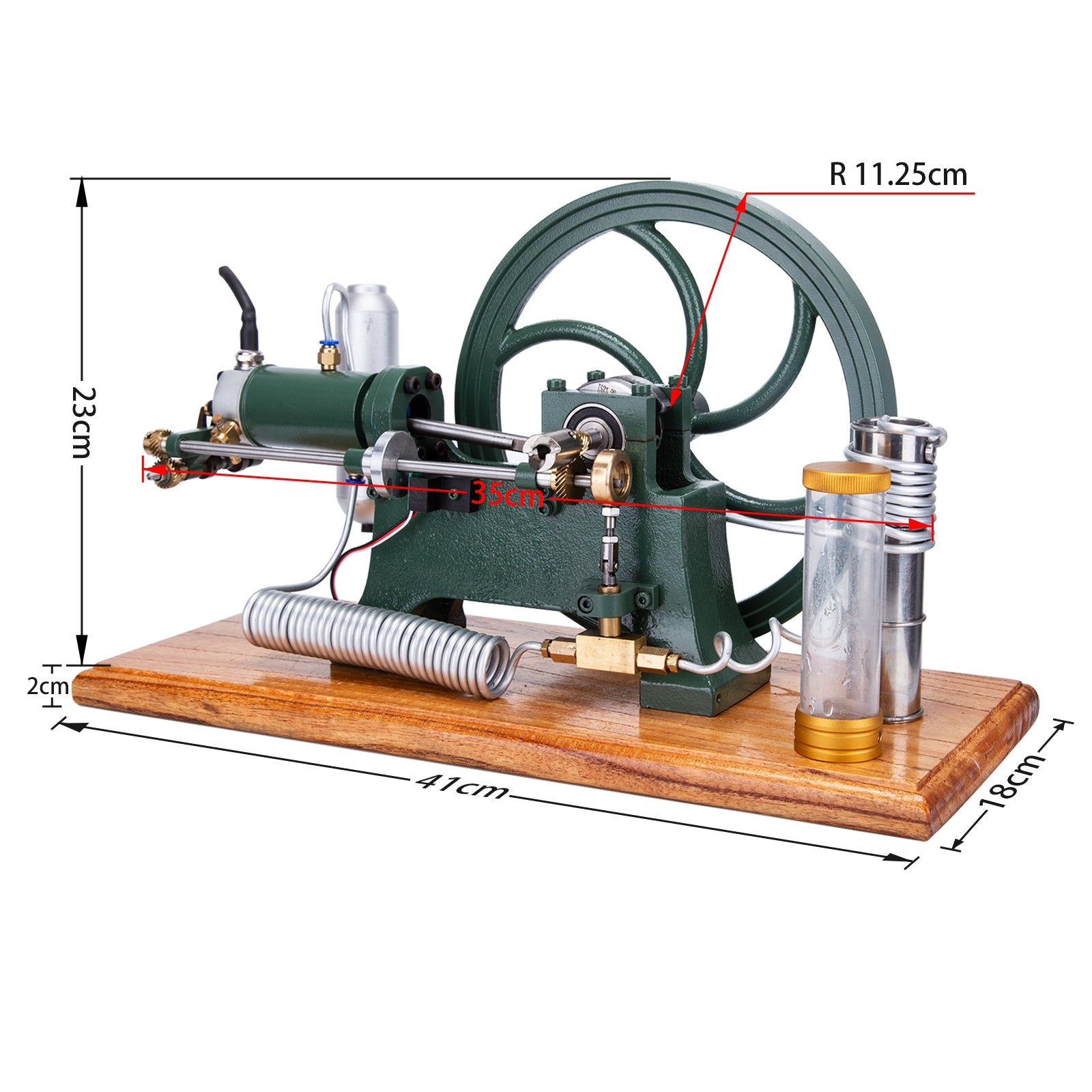 Vintage Inspired Horizontal Hot-Bulb Steam Engine Model with Water Cooling System - DiyEngMod