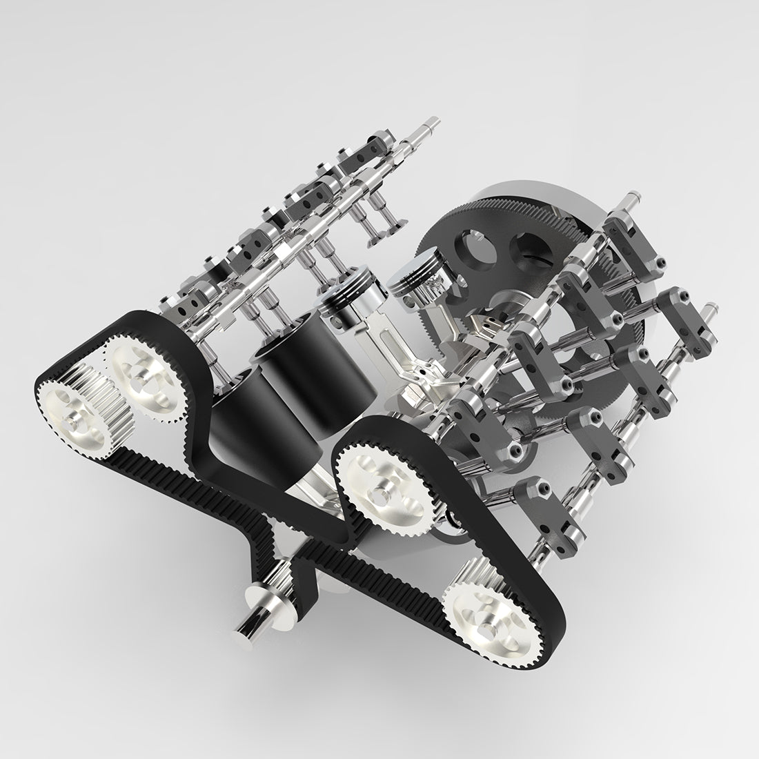 ENJOMOR V8 GS-V8 78CC DOHC Four-Stroke Electric Gasoline Internal Combustion Engine - High-Performance Model V8 Engine Engine Model Diyengmod