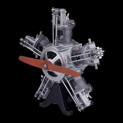 Build Your Own Functional 5 Cylinder Radial Engine Model Kit - TECHING 1:6 Scale Full Metal Engine Kit with 230+ Parts Engine Model Diyengmod