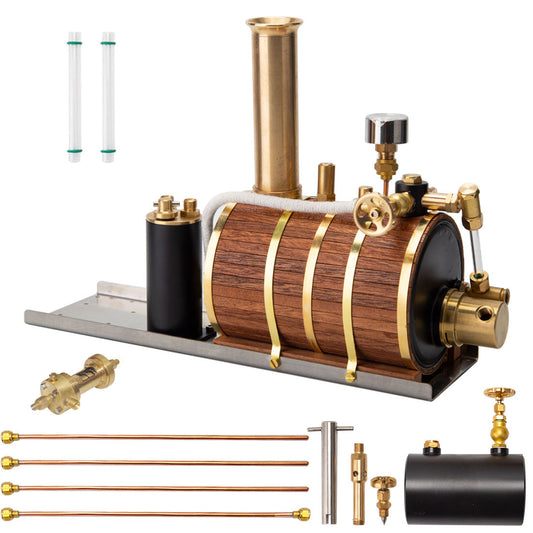 200ml High-Efficiency Steam Boiler Model Kit for Steam Engines and Model Boats - DIY Engineering Model Steam Engine Diyengmod With Pressure Regulator