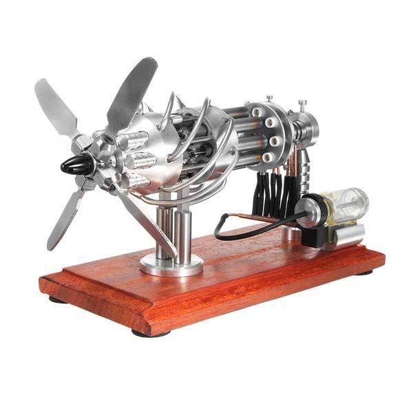16-Cylinder Gas-Powered Stirling Engine Model - Educational Toy and Collectible Gift Multi-Cylinder Stirling Engine Diyengmod