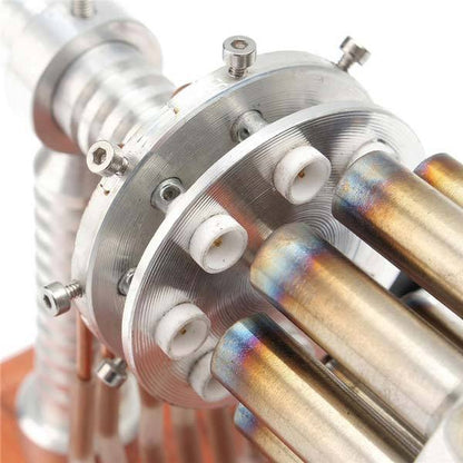 16-Cylinder Gas-Powered Stirling Engine Model - Educational Toy and Collectible Gift Multi-Cylinder Stirling Engine Diyengmod