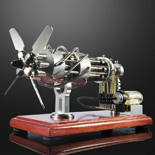 16-Cylinder Gas-Powered Stirling Engine Model - Educational Toy and Collectible Gift Multi-Cylinder Stirling Engine Diyengmod