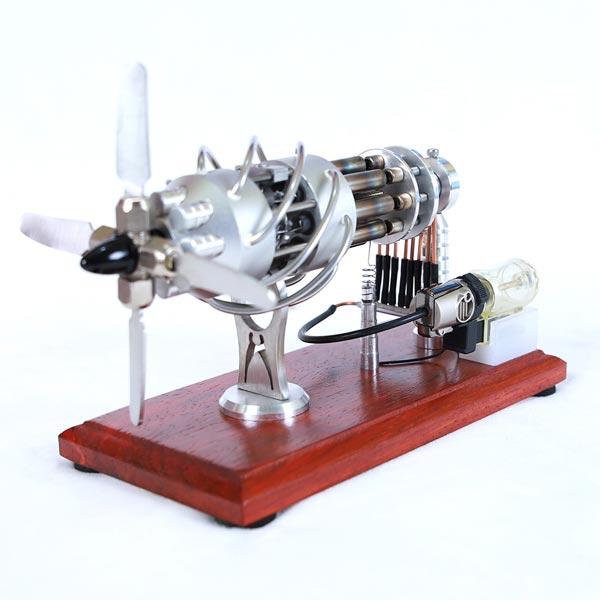 16-Cylinder Stirling Engine Model Kit - Ultimate DIY Engineering Gift Multi-Cylinder Stirling Engine Diyengmod
