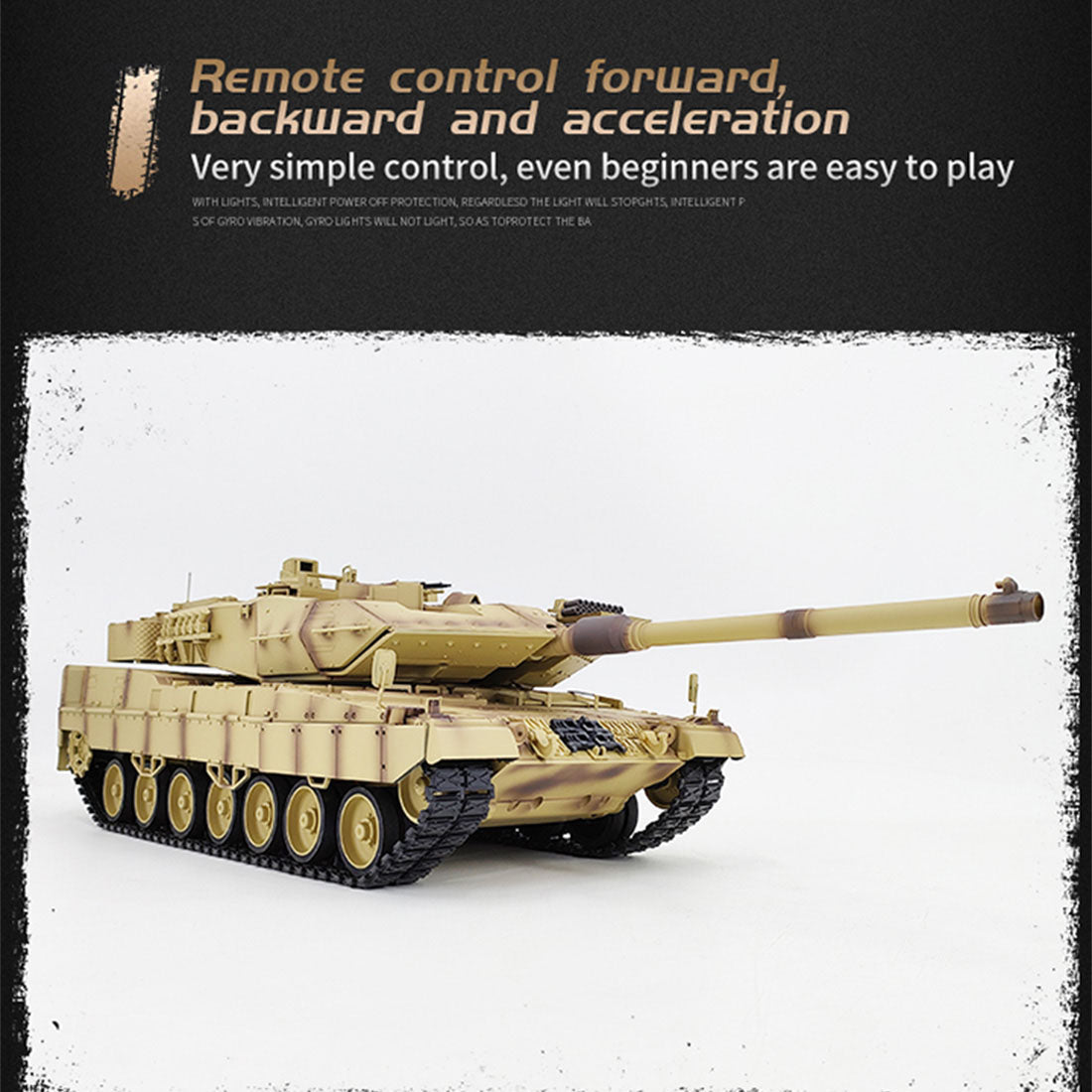 1/16 Scale Remote-Controlled German Leopard 2A7 Battle Tank with Realistic Lights, Sounds, and Customizable Features RC Tank Diyengmod