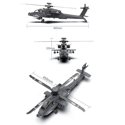 YU XIANG F11-S AH64 1/32 Scale Remote Control Apache Helicopter with GPS and 3D Stunt Capabilities RC Airplanes Diyengmod