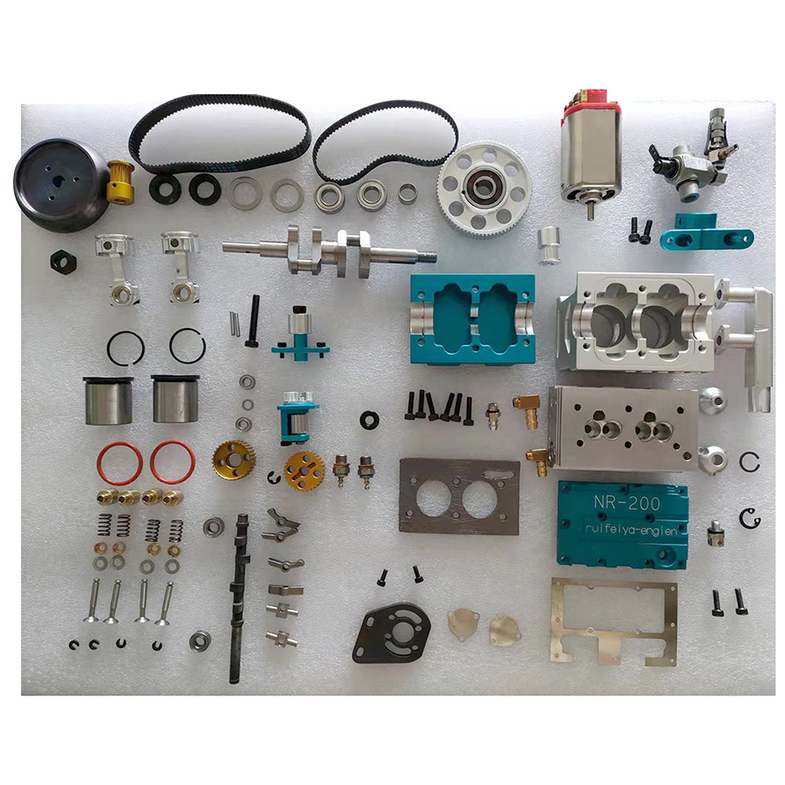 Piston and Connecting Rod Assembly with Piston Ring for NR-200 Engine - DIYEngMod Accessories Diyengmod