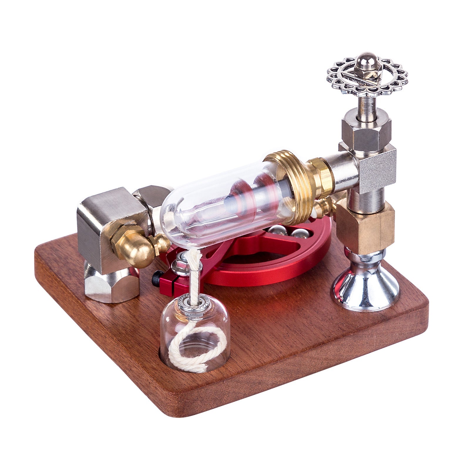 Adjustable Speed Stirling Engine Model with Ball Bearing Flywheel - Educational STEM Toy Stirling Engine Diyengmod