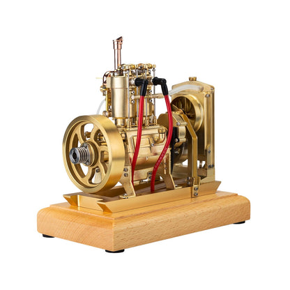 H74 Vintage 5CC Dual-Cylinder 4-Stroke Water-Cooled Gasoline Engine Model - DIY Mechanical Craft Engine Model Diyengmod