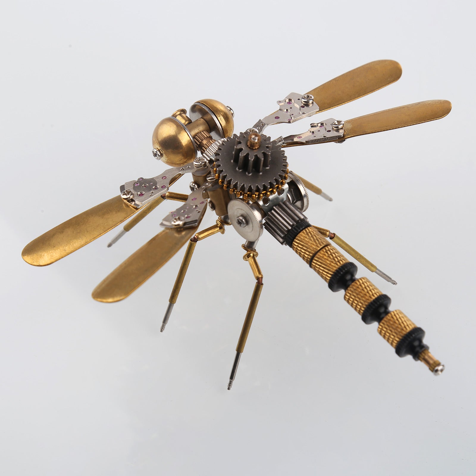 Steampunk Dragonfly 3D Metal Puzzle Kit - 80 Piece Mechanical Craft for Home Decoration 3D Puzzle Model Kit Diyengmod