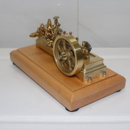 Mini Retro Horizontal Single-cylinder Steam Engine Model with Speed Reducer - 1.7CC Mill Toy Steam Engine Diyengmod