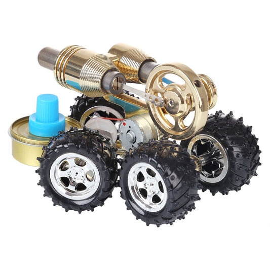 Stirling Engine Educational Toy Car Model - Innovative STEM Vehicle with Creative Design for Science Exploration and Learning Stirling Engine Vehicle Diyengmod