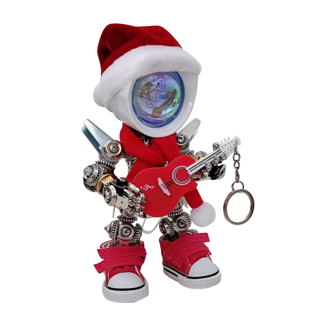 Christmas 3D Metal Mechanical Punk Guitarist Robot Ambient Lamp Assembly Kit - 366PCS for All Ages 3D Puzzle Model Kit Diyengmod Without Base