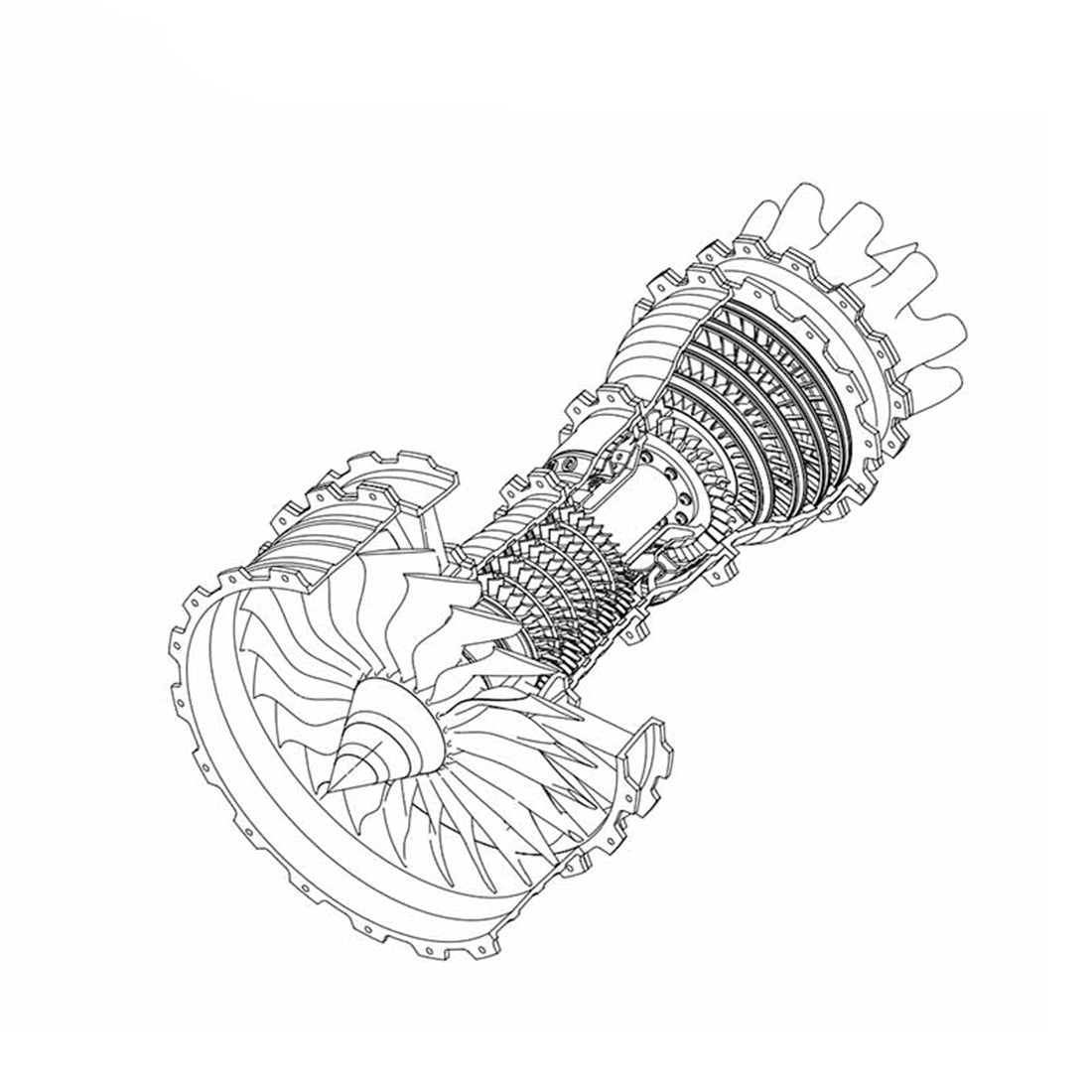 SKYMECH TRENT 900 Turbofan Engine DIY Assembly Kit - Realistic Working Model for Aviation Enthusiasts Engine Model Diyengmod