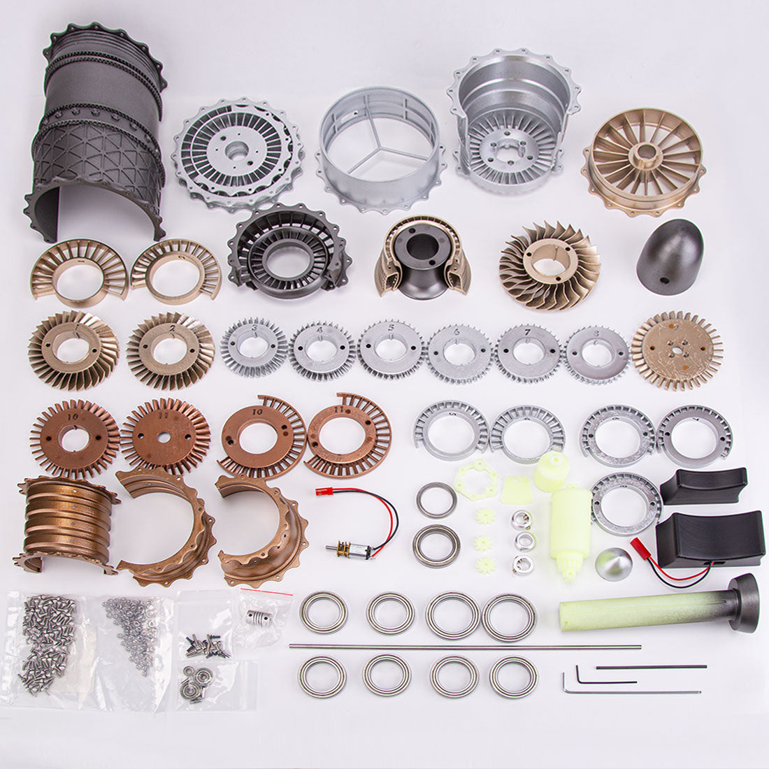 DIY 1/20 Scale WS-15 Turbofan Engine Model Kit - Functional Assembly with 150+ Pieces for Aviation Enthusiasts DIY Engine Diyengmod