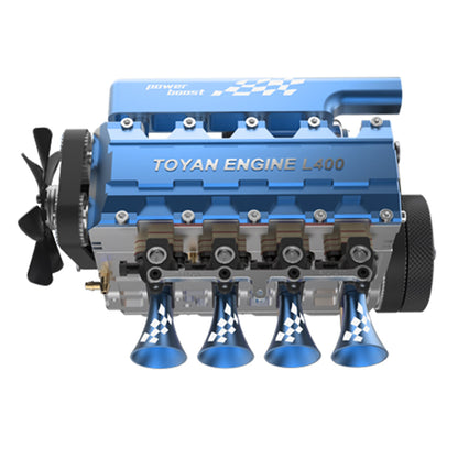 TOYAN FS-L400 14cc Inline 4-Cylinder Nitro Engine Model for 1:8 and 1:10 RC Cars, Boats, and Airplanes - DIY KIT Version Toyan Engine Diyengmod