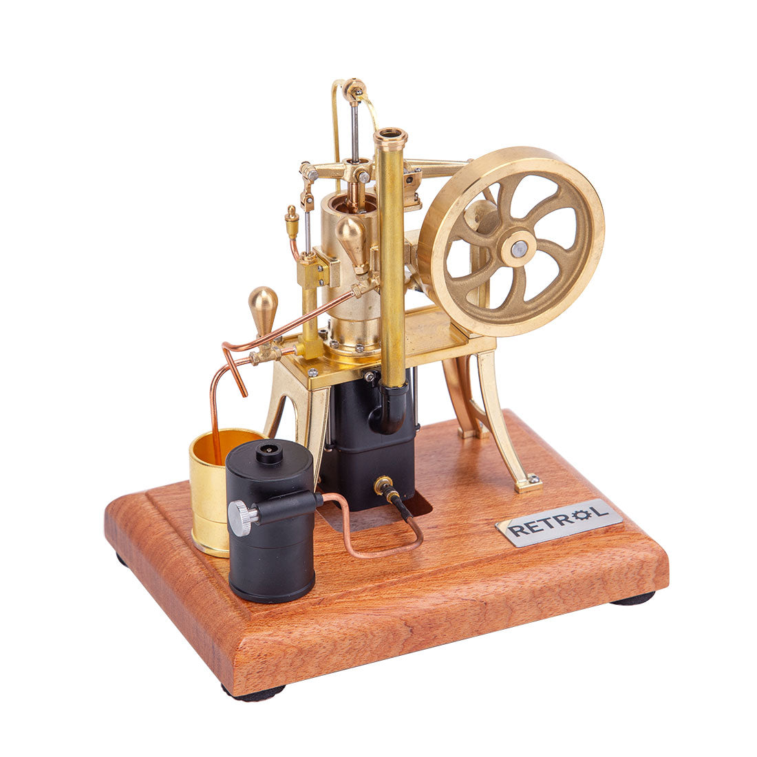 RETROL R01 1/12 Scale Water-Cooled Stirling Engine Model - Mechanical Hot Air Pumping Toy Set Engine Model Diyengmod