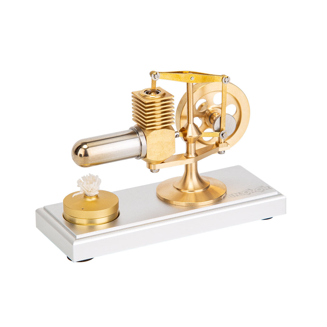 Miniature ENJOMOR Balance Beam Stirling Engine Model with External Combustion Design Engine Models Diyengmod