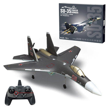 SU35 2.4G Remote Control Fighter Plane - 4CH Electric Aircraft Toy for Boys (Ready-to-Fly) RC Airplane Diyengmod