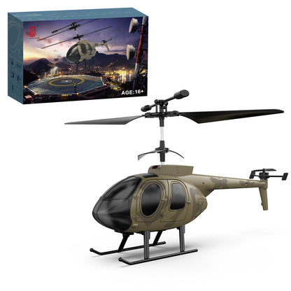 MD500 Green 2.4G RC Helicopter with 4CH Gyroscope - RTF Model for Beginners RC Airplane Diyengmod