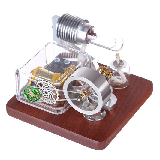 Stirling Engine with Musical Mechanical Box: Unique Science Experiment Toy Stirling Engine Diyengmod