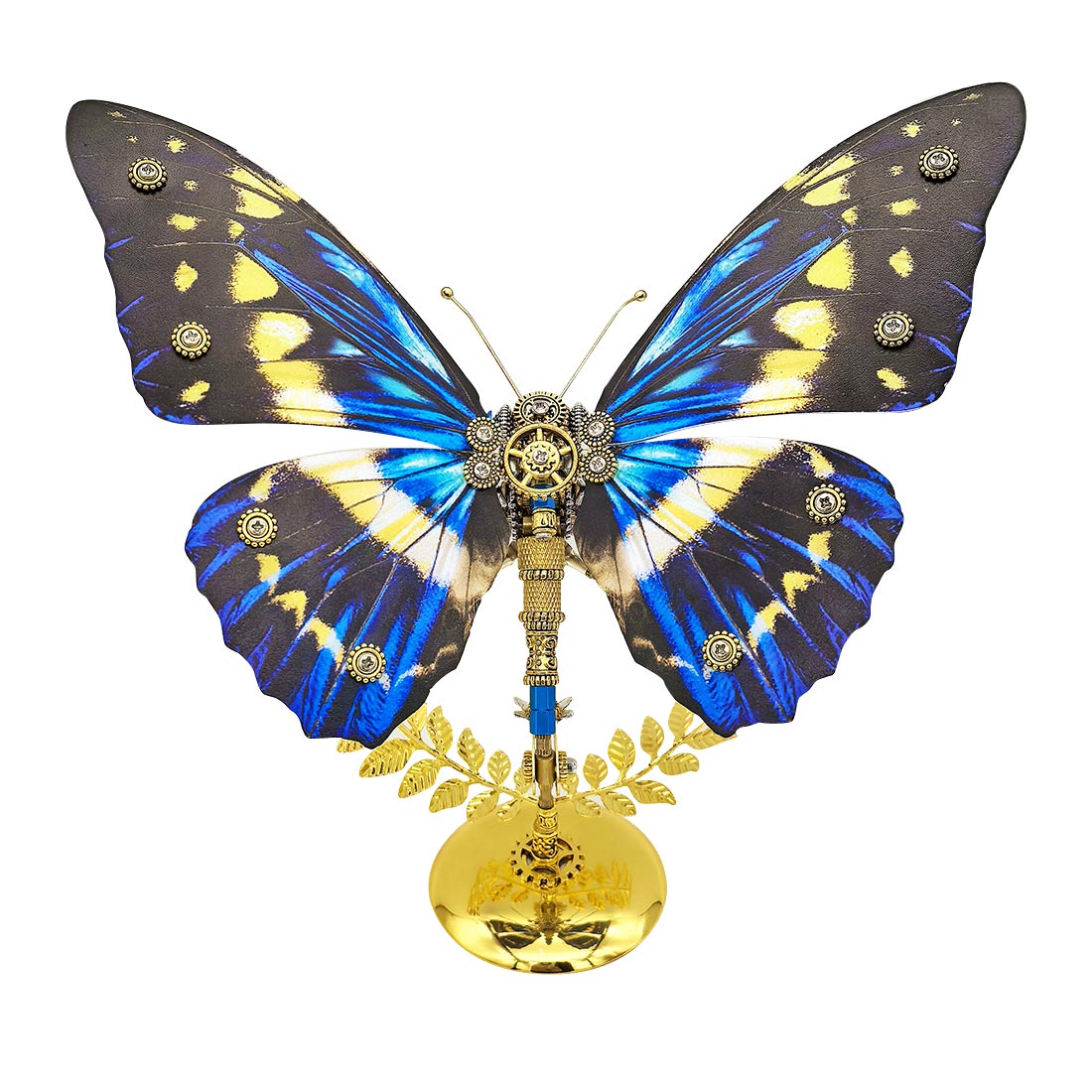 Iridescent 3D Metal Butterfly Model Kit - DIY Art Assembly for Collectors 3D Puzzle Model Kit Diyengmod Morpho Helena Butterfly