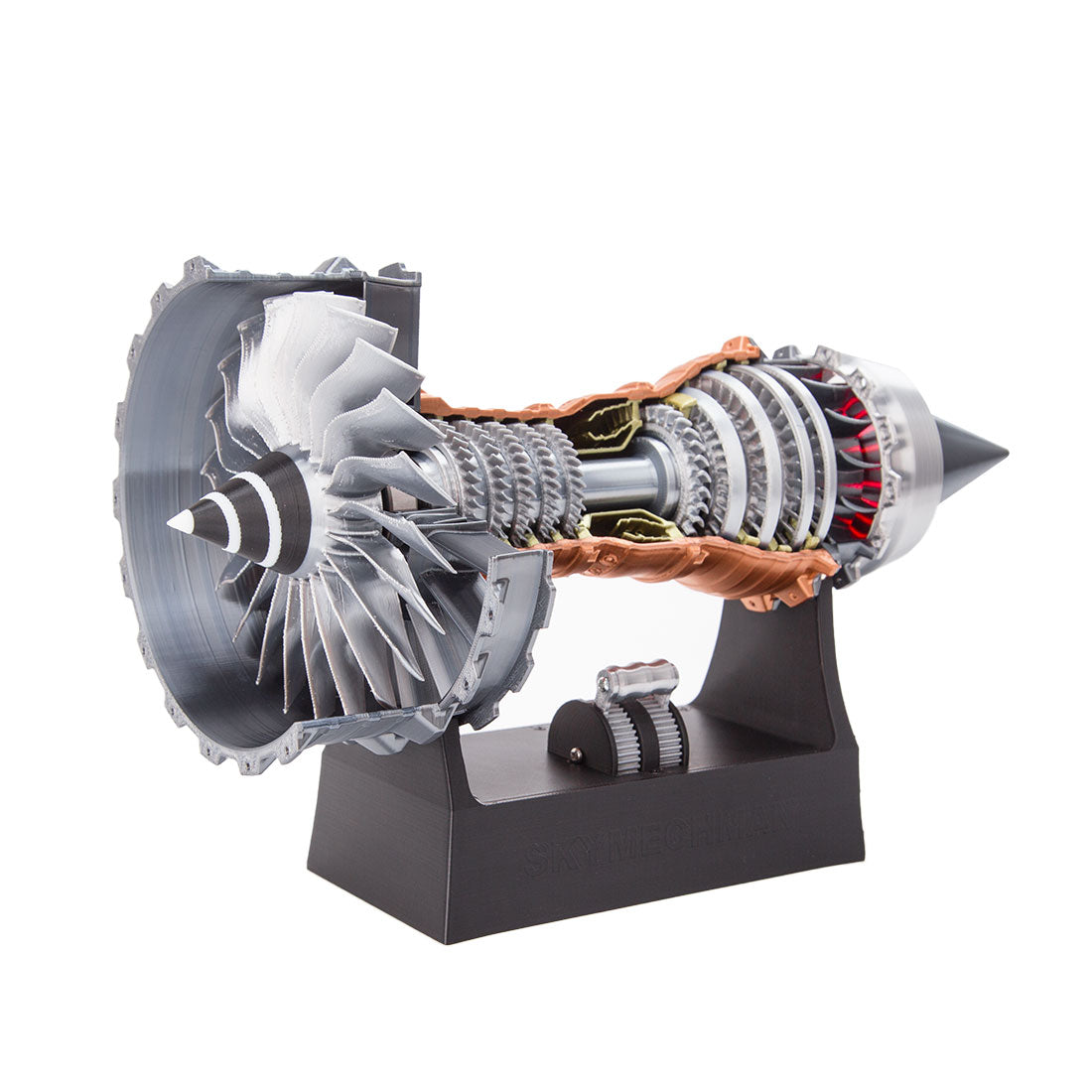 SKYMECH TR900 Dynamic 3D Printed Functional Turbofan Engine Assembly Kit Aero Engine Diyengmod