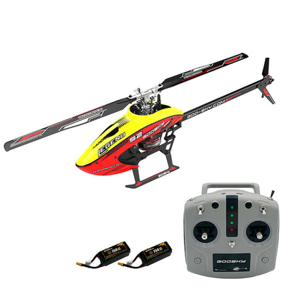 GOOSKY S2 6CH 3D Aerobatic RC Helicopter - Dual Brushless Motor Ready-to-Fly Model RC Airplane Diyengmod Red & Yellow Right-hand Flight Control