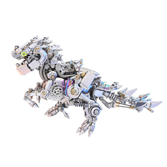 Punk Metal 3D DIY Mechanical Dinosaur Model with Wings - Creative Assembly Kit for Trendy Desk Decor 3D Puzzle Model Kit Diyengmod Version 1