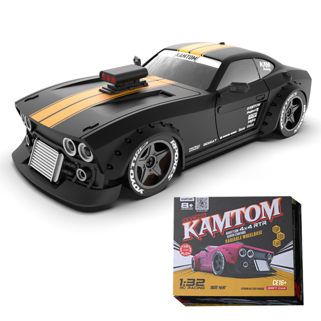 1/32 Scale 2.4G 4WD Customizable LED Drift Car - DIYEngMod High-Speed Racing Experience RC Car Diyengmod