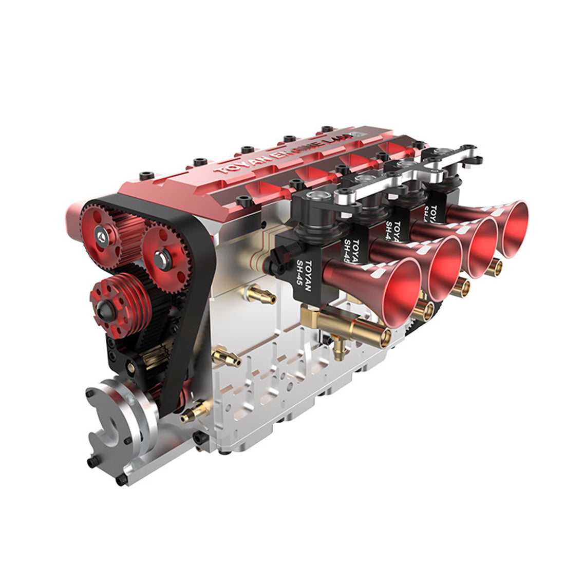 TOYAN FS-L400G 14cc Inline 4 Cylinder Four-Stroke Water-Cooled Gasoline Engine Model Kit - DIY Build Your Own Engine RC Engine Diyengmod