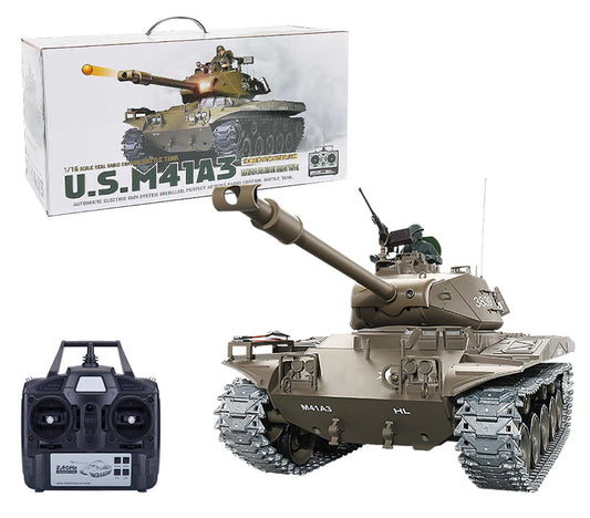 1/16 Scale 2.4G Remote Control American M41A3 Walker Bulldog Tank with LED Lights and Sounds - Ideal Model for Collectors and Kids RC Tank Diyengmod