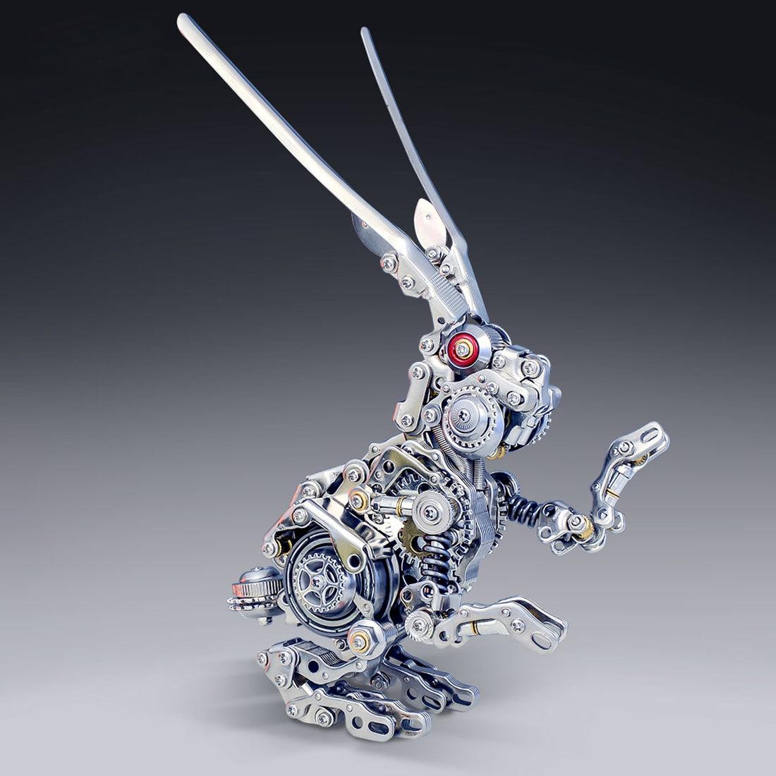 Punk-Inspired 3D Mechanical Rabbit Model Kit - 500-Piece DIY Metal Puzzle 3D Puzzle Model Kit Diyengmod