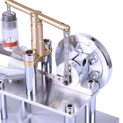 Balanced Stirling Engine Science Kit - Stainless Steel Educational Model Toy Single Cylinder Stirling Engine Diyengmod