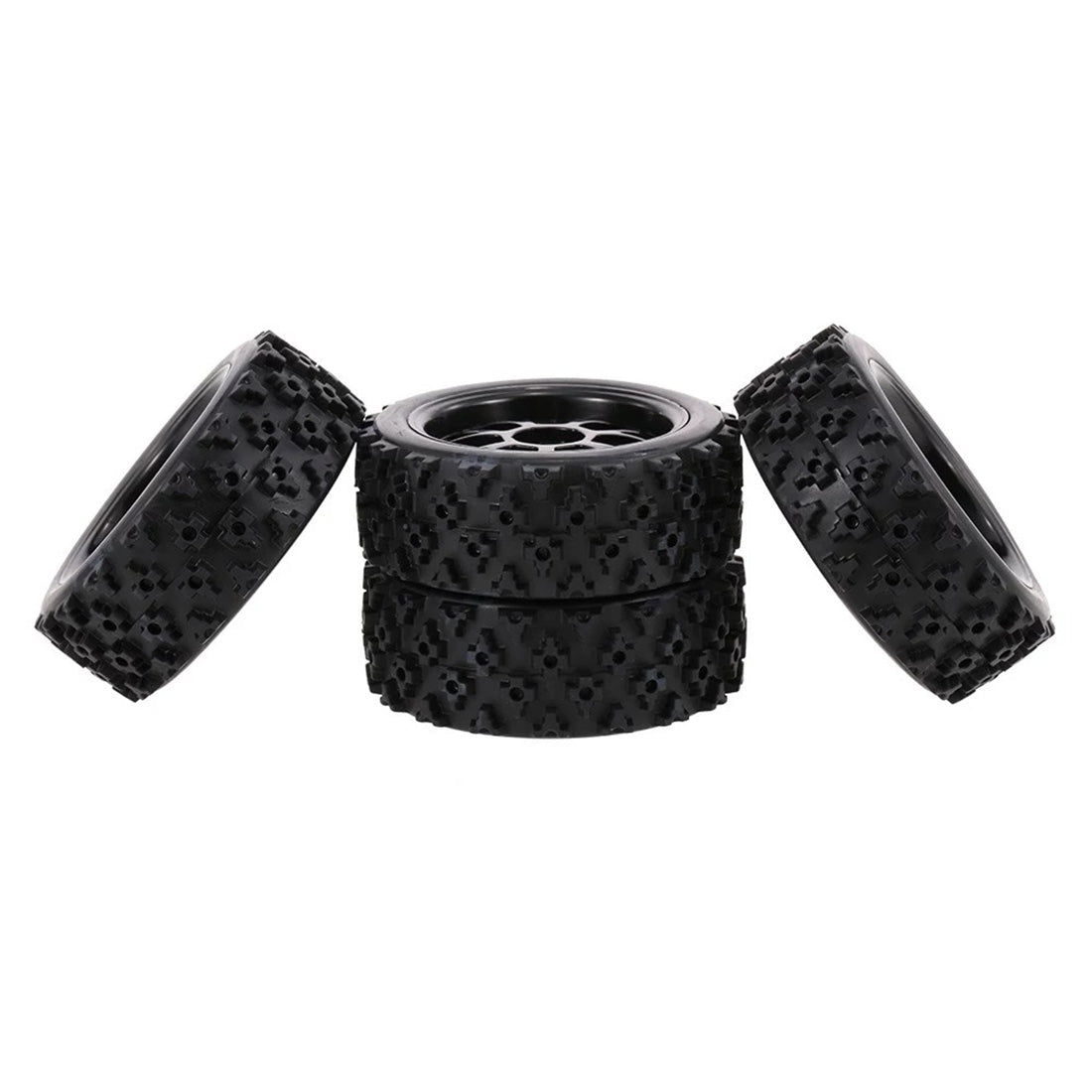 4Pcs High-Performance 1/10 RC On-road Star Tread Tires for HSP Redcat Traxxas Tamiya HPI Buggy Accessories Diyengmod