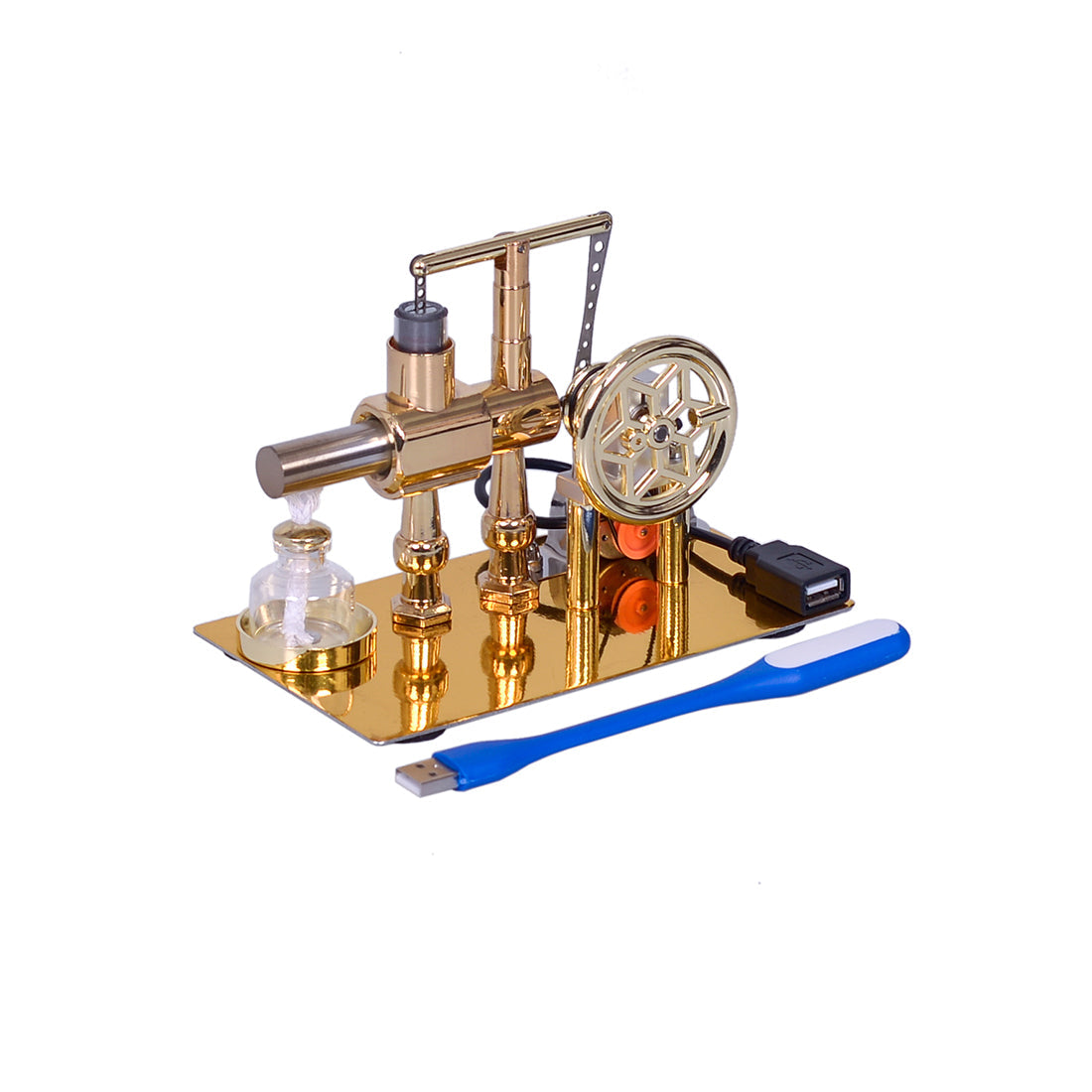 ENJOMOR Hot Air Stirling Engine Model with USB Light - Educational Science Kit & Gift Collection Stirling Engine Diyengmod