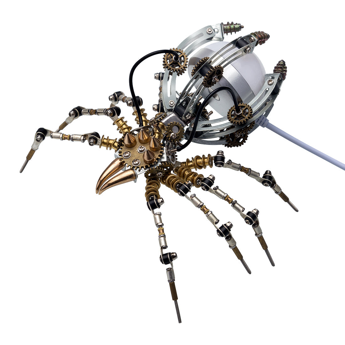 Mechanical Spider Assembly Set with Lamp - 512PCS Metal DIY Kit DIY Engine Diyengmod