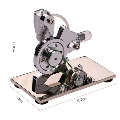 Squirrel-Shaped Hot Air Stirling Engine Generator with LED - Educational Model for Science Exploration Stirling Engine Diyengmod