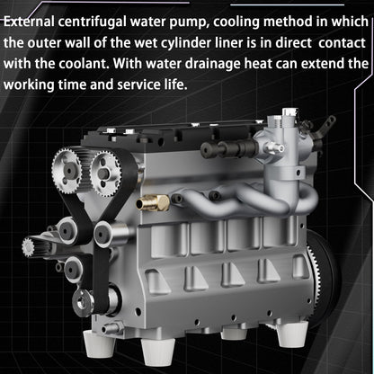 HOWIN L4-172 17.2cc SOHC Inline 4 Cylinder Nitro Engine Model for RC Cars and Boats RC Engine Diyengmod