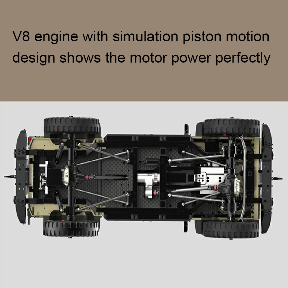 TWOLF TW-715 1:10 Scale V8 Engine Powered 4WD Off-Road Pickup Truck Crawler Kit RC Car Diyengmod