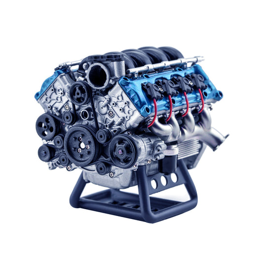 DIY V8 Engine Model Kit - Fully Functional RC V8 Engine Assembly for Capra VS4-10 Pro Engine Models Diyengmod