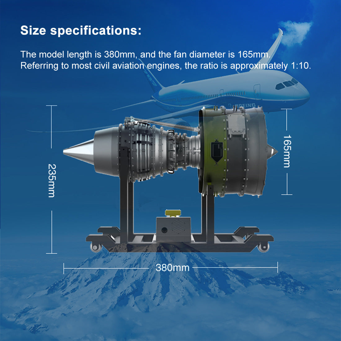 Build Your Own Working Turbofan Engine Model - TECHING 1/10 Full Metal Dual-Spool Jet Engine Kit with 1000+ Pieces DIY Engine Diyengmod