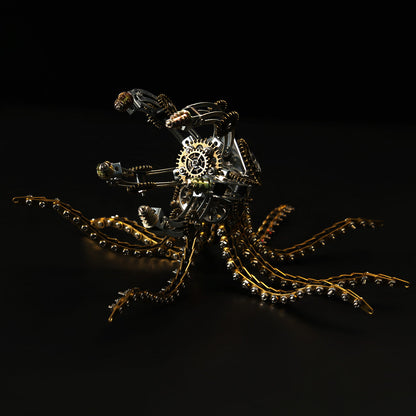 Steampunk 3D Metal Octopus Puzzle with Bluetooth Speaker - 1060PCS DIY Home Decor Model & Creative Gift 3D Puzzle Model Kit Diyengmod